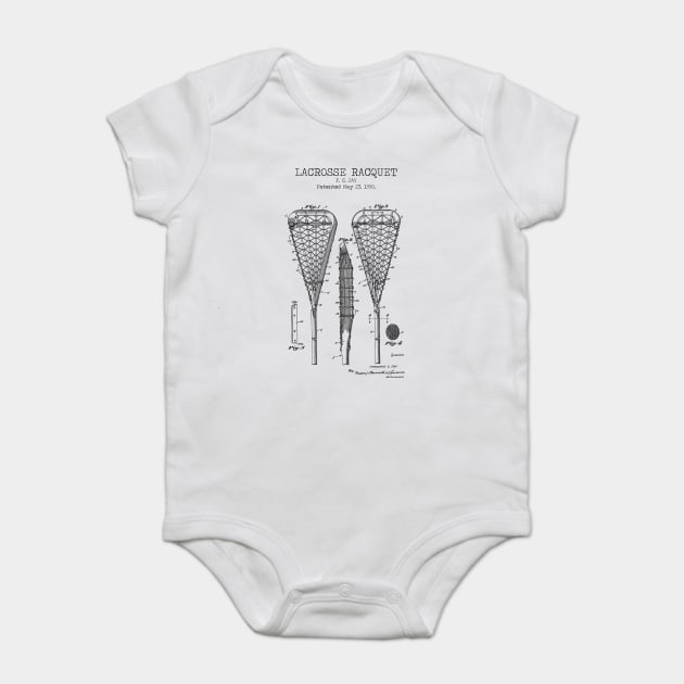 LACROSSE RACQUET Baby Bodysuit by Dennson Creative